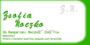 zsofia moczko business card